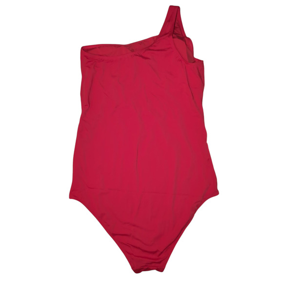 NWT Andie Cherry Red Nantucket One Shoulder One Piece Swimsuit Size XXXLT - Picture 2 of 8
